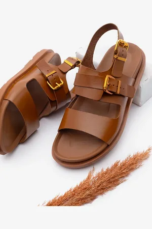 Marjin Freizeitsandalen Aus Echtem Leder Mit Doppeltem Riemen für Damen - 38