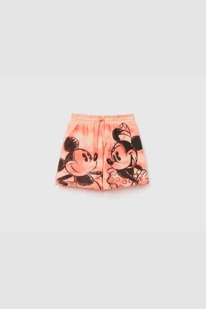 Benetton Coral Mix Batik-shorts Mit Disney-figuren-aufdruck Für Mädchen Coral Mix für Damen - 8–9 Jahre