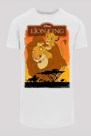 F4NT4STIC Disney Der König Der Löwen Simba Und Mufasa Mit Geformtem Langen T-shirt für Damen - L