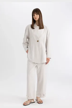 DeFacto Leinenmischung Basic Straight Haremshose B7506ax24sp für Damen - 44