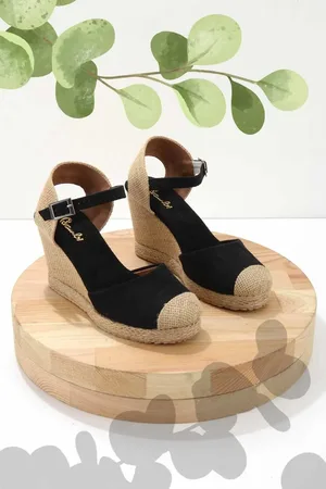 Disney Schwarze Schuhe Mit Keilabsatz Aus Natürlichem Wildleder 65 für Damen - 37