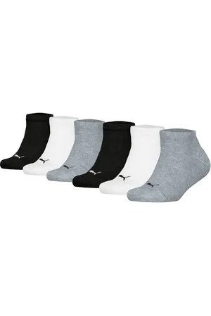 PUMA Kinder Sneakersocken 6er Pack Plain Sneaker Ecom 6p, Logo, Einfarbig - 27-30