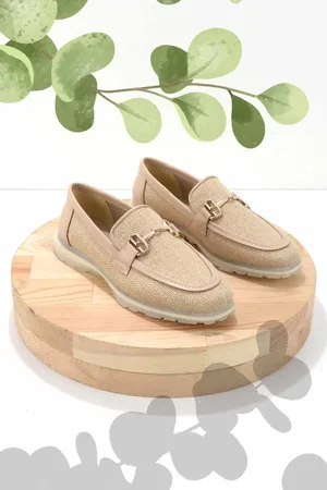 Disney Beigefarbene Loafer Aus Stroh 01225092628 für Damen - 37
