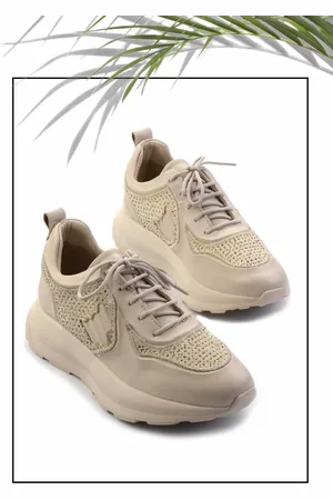 Disney Cremefarbener Sneaker Aus Echtem Leder – K 01480111103 für Damen - 36