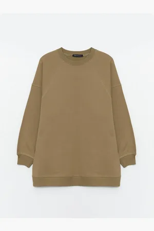 LC Waikiki Sweatshirt-tunika – Rundhalsausschnitt, Einfarbig, Lange Ärmel für Damen - XL