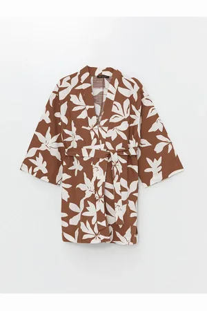 LC Waikiki Lcw Langärmliger Umstands-kimono Mit Schalkragen Und Blumenmuster für Damen - 38