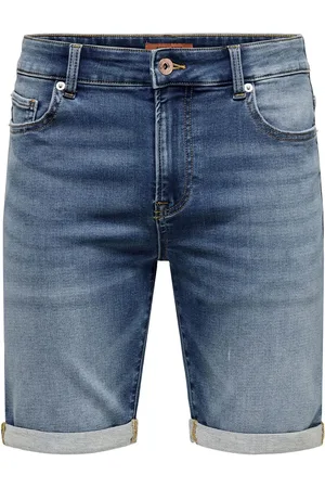Only & Sons Jeans-shorts Onsply Mittlere Taille Normal Geschnitten Shorts für Herren - 2XL