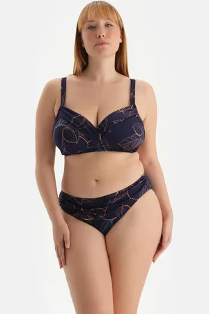 Dagi Marineblaues Korsett Bikinioberteil Mit Wiederherstellenden Eigenschaften für Damen - 38