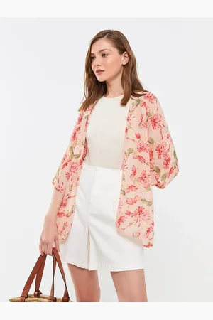 LC Waikiki Gemusterter Kimono Mit Schalkragen für Damen - 42