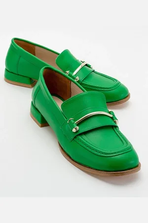 LuviShoes Solen Green Loafer-schuhe für Damen - 39