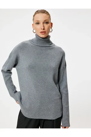 Koton Rollkragenpullover In Übergröße Aus Strick – Lange Ärmel Und Weiche Textur für Damen - S