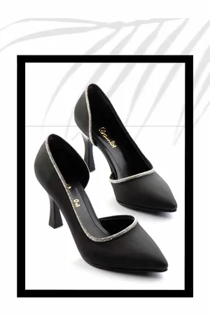 Disney Klassische Schuhe Mit Absatz Aus Mattschwarzem Satin K 01471060038 für Damen - 39