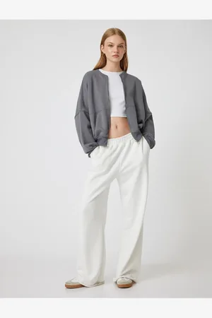 Koton Raised Oversize-sweatshirt Mit Reißverschluss Und Nähten für Damen - S