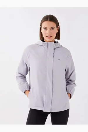 LC Waikiki Lcw Outdoor-regenmantel Mit Kapuze Und Reflektor-aufdruck, Langärmelig für Damen - 42