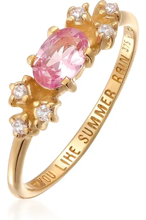 Haze & Glory Ring Haze And Glory Ring Blume Diamant Brillantschliff Weiß/wesselton (h) Synthetischer Saphir 3 für Damen - 56
