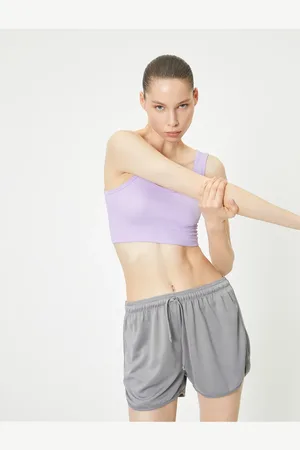 Koton Sportunterhemd Mit Kordel Und Schmaler Passform – Halbnahtlos Und Ohne Kappe für Damen - L