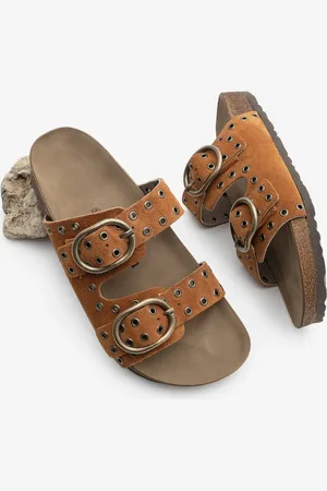 Marjin Wildleder-hausschuhe Aus Echtem Leder – Trock Und Schnalle, Lässiges Nivor- -wildleder für Damen - 38