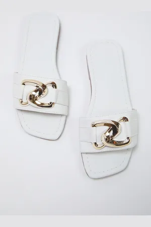 Trendyol Weiße Hausschuhe für Damen - 36