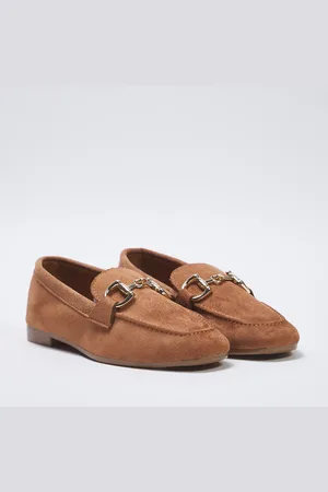 Trendyol Hellbraune Wildleder-accessoire-detaillierte Loafer-schuhe für Damen - 40