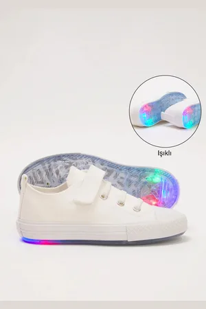 Trendyol Unisex-sneaker Für Kinder – Canvas Mit Beleuchtetem Klettverschluss Und Schnürsenkeln - 26