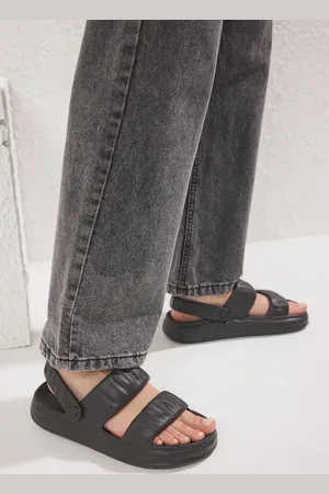 Trendyol Schwarze Eva-sandalen Mit Doppelter Band-lichtsohle für Damen - 38