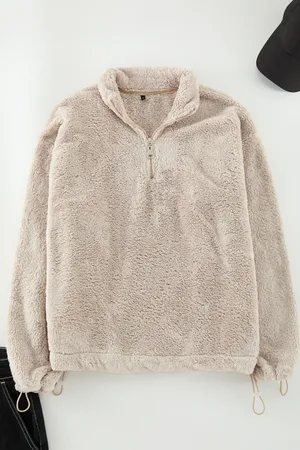 Trendyol Plüsch-fleece-sweatshirt – Normaler Schnitt, Stopper-detail für Herren - XL