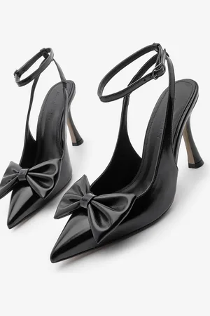 Marjin Laverta Schwarze Stiletto-schuhe Mit Schleifendetail Und Knöchelriemen - 38