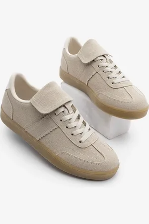 Marjin Sneaker Aus Beigem Wildleder – Vinas Retro-sportschuhe Mit Zungendetail für Damen - 38