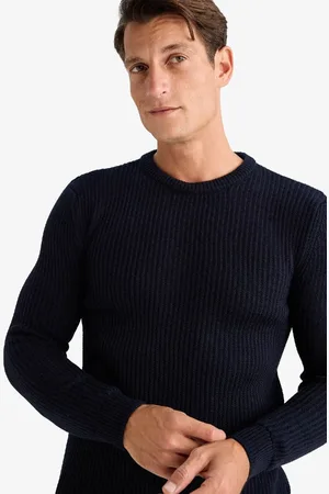 DeFacto Standard-fit-strickpullover Mit Rundhalsausschnitt C8814ax24wn für Herren - M