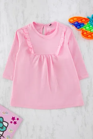 Trendyol Baby Mädchen Kleid 100% Baumwolle Detaillierte Langarm Gestrickte für Damen - 12–18 Monate