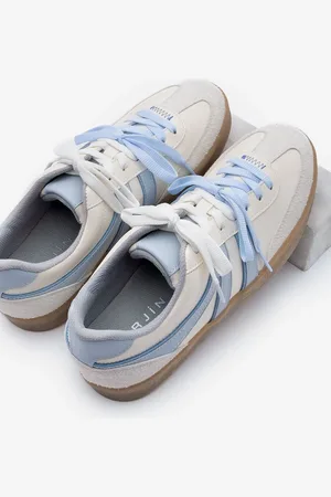 Marjin Forden Blue Retro Sneaker – Sportschuhe Mit Doppelter Schnürung für Damen - 36