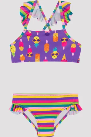 Penti Neckholder-bikini-set Mit Eiscreme-muster Für Mädchen für Damen - 5–6 Jahre
