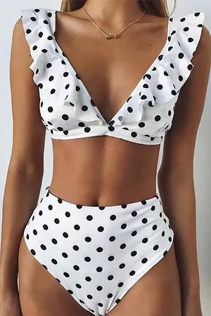 Angelsin Bikini-set Mit Punktemuster für Damen - 42