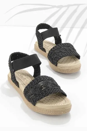 Disney Schwarze Gestrickte Sandalen 16 für Damen - 36