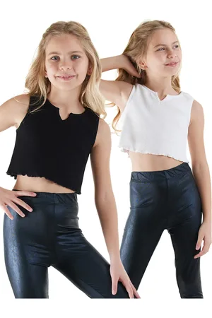 Denokids Weißes Crop-tanktop Für Mädchen, 2er-set für Damen - 11 Jahre