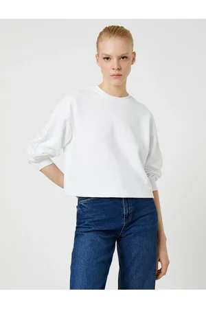 Koton Dickes, Kurzes Basic-sweatshirt für Damen - M