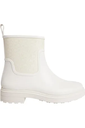 Calvin Klein Markenlogo, Gummi-außensohle, Polyster-obermaterial, Bequeme Innensohle Aus Schaumstoff, Ecru für Damen - 40