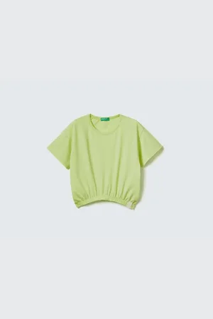 Benetton Hellgelbes T-shirt Mit Logo-label Für Mädchen für Damen - 7–8 Jahre