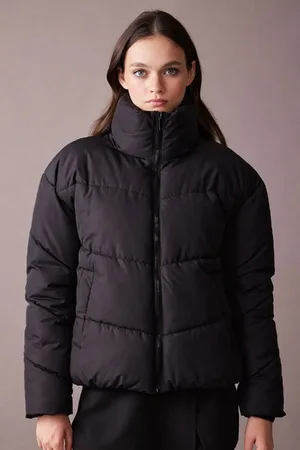 DeFacto Wasserdichte Pufferjacke Mit Stehkragen Und Relax Fit A3631ax23wn für Damen - S