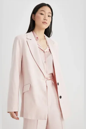 DeFacto Locker Sitzende, Zweireihige, Geknöpfte Blazerjacke Mit Kragen Z8276az24sm für Damen - 34