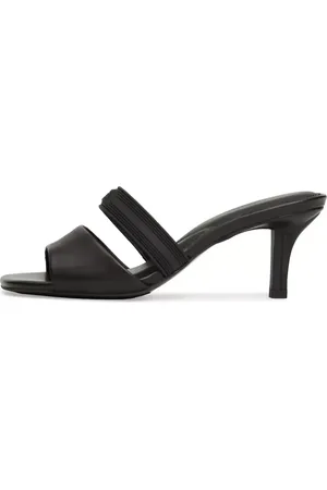 Tommy Hilfiger Schwarze Sporty Leather Mule Sandalen für Damen - 36
