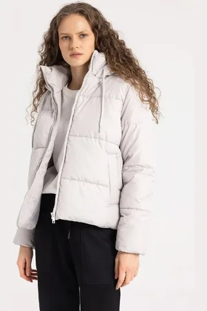DeFacto Wasserdichte Pufferjacke Mit Kapuze In Normaler Passform C0488ax24sp für Damen - XS