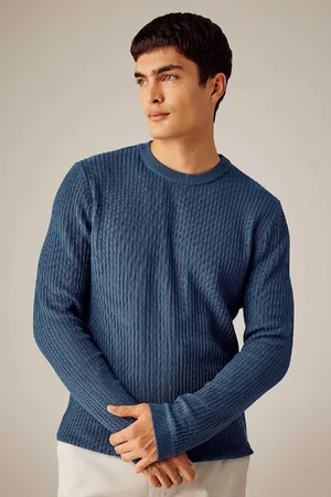 DeFacto Standard-passform, Normaler Schnitt, Rundhalsausschnitt, Basic, Einfarbig, Strickpullover B9707ax24sp für Herren - S