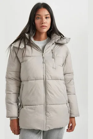 DeFacto Wasserdichte Pufferjacke Mit Kapuze Im Relaxed Fit A7167ax23wn für Damen - S