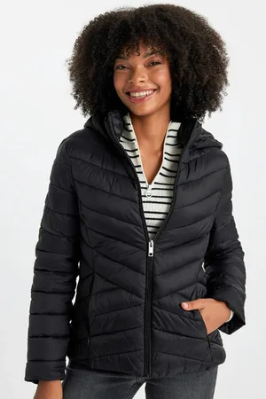 DeFacto Winddichte Pufferjacke Mit Kapuze – Wasserabweisend, Normale Passform B2030ax24sp für Damen - XS