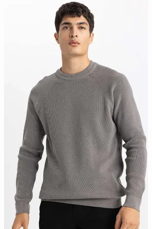 DeFacto Standard-passform, Normaler Schnitt, Rundhalsausschnitt, Basic, Einfarbig, Strickpullover A8458ax24sp für Herren - 3XL