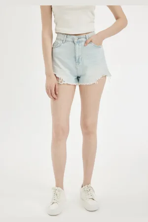 DeFacto Jeansshorts Mit Cut-out Und Hoher Taille - für Damen - 32