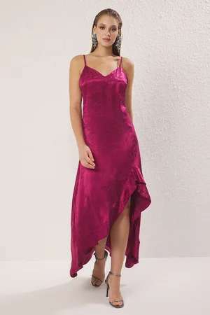 Trendyol Pflaumenfarbenes A-linien-abendkleid Für Die Heimkehr für Damen - 36