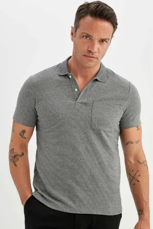 DeFacto Slim Fit Slim Fit Basic Solid Kurzarm-poloshirt D0031ax24sm für Herren - S
