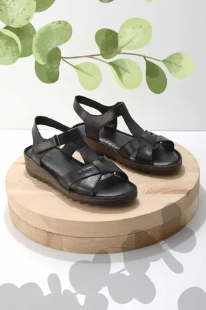 Disney Schwarze Sandalen Aus Echtem Leder 03 für Damen - 38